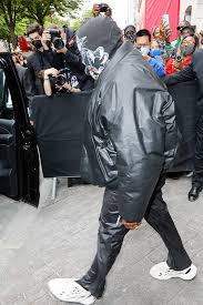 And almost veers into daft punk territory. Kanye West In Full Face Mask Covering At Balenciaga Show Paris Photos Hollywood Life
