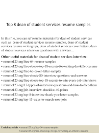 Top 8 Dean Of Student Services Resume Samples