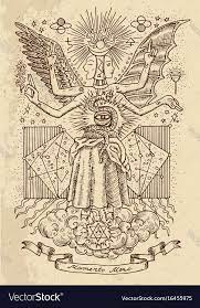 Mystic Drawing Of Goddess Of Wisdom Royalty Free Vector Affiliate Goddess Occult Art Allyson Blog Esoteric Art Occult Art Mystical Art