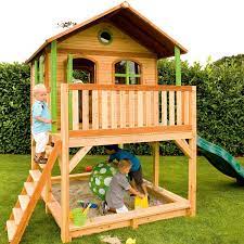 Doch so einfach das sandkasten selber bauen auch scheint, sind einige tipps von. Garten Spielhaus Stelzenhaus Marc Holz Braun Grun Mit Sandkasten Ver