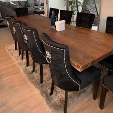 Dining furniture tufted back velvet dining chair with knocker back. Bespoke Jet Black Velvet Studded Lion Head Knocker Back Dining Chair F D Interiors Ltd