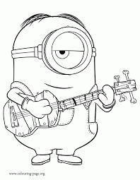 Stuart the minion colouring page. Stuart Minion Coloring Pages Coloring Home