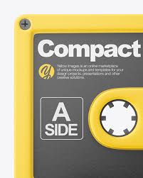 Download Compact Cassette Mockup In Object Mockups On Yellow Images Object Mockups PSD Mockup Templates