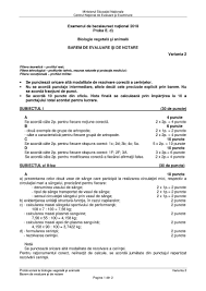 Limba de instruire (sesiunea de bază, bac, 2018). Barem Biologie Bac 2018 Cum Se Rezolvau Subiectele La Proba ScrisÄƒ