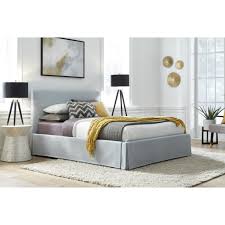 4.7 out of 5 stars 18. Shelby King Size Upholstered Skirted Panel Bed In Sky Top Drawer Furniture