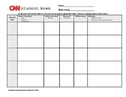 The headlines have been taken from various online papers. Cnn Student News Week Worksheet Teaching Third Teaching Resources Student