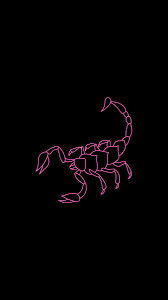 Pink Scorpion On Black Background Iphone Wallpaper Black Wallpaper Iphone Iphone Wallpaper Tumblr Aesthetic Pretty Wallpaper Iphone