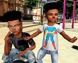 Ebonix Ebonix Child Toddler Hair Conversions Just A Sims 4 Black Hair Sims 4 Children Sims 4 Toddler Clothes