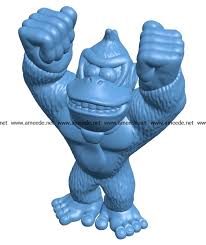 Donkey Kong B003468 File Stl Free Download 3d Model For Cnc And 3d Printer Download Free Stl Files In 2020 3d Printing Diy Stl 3d Printing