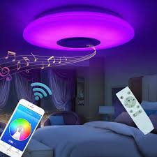 Flush Mount Starlight Music Ceiling Light In 2020 Led Ceiling Lights Color Changing Lights Ceiling Lights