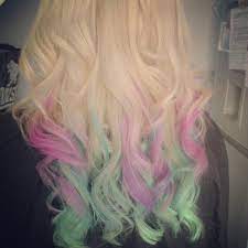 unicorn hair hairchalk hair chalk rainbow hair long hair styles