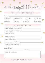 Baby Predictions Wishes Baby Shower Custom Printable Etsy Baby Prediction Business Template Wishes For You