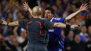 Michael ballack against barcelona and the referee ! Chelsea Condemn Threats Eurosport