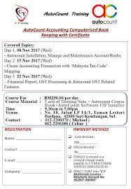 The goods and services tax applies for some goods and services at a flat rate of 6%. 3 Days Autocount Accounting Computerised Bookkeeping With Autocount Certification Cy Grp