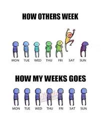 How Others Week Vs How My Weeks Goes Meme Ahseeit