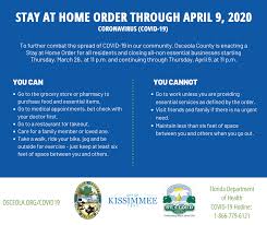 Newsom said in his press conference that he doesn't believe that law enforcement actions are required to convince californians to follow the order. Flattening The Curve Osceola Issues Stay At Home Order Effe