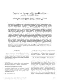 In almost all fields of process and plant engineering liquids or gases are used, e.g. Pdf Precision And Accuracy Of Oxygen Flow Meters Used At Hospital Settings