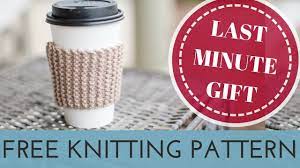 It's the perfect tutorial to upcycle old sweaters. Easy Free Knitting Project For Absolute Beginners Cup Cozy Knitting Pattern Last Minute Gift Youtube