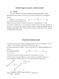 Construiti simetricul unui paralelogram fata de o dreapta. Simetria In Raport Cu Un Punct