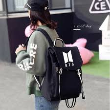 New Kpop Bts Bt21 Bangtan Boys Group The Same Canvas Students Bag Fash Geekbuyig Bts Bag Student Bag Laptop Travel Bag