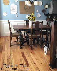 Rehab To Fab Transformed This Antique Jacobean Dining Set With Generalfinishes Heirloomtradi Refurbished Furniture Antique Kitchen Table Furniture Makeover