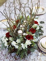 Floral table runners are huge on the wedding scene right now. Merry And Bright Christmas Wedding Centerpieces Stylish Eve