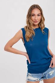 Bluivy Nikki High Neck Sleeveless Top, L