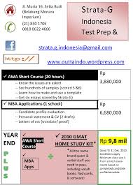 Maybe you would like to learn more about one of these? Gmat Mba Indonesia S T R A T A G Test Prep Cv