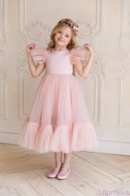9 10 Yas Kiz Cocuk Pudra Abiye 2021 Cicek Kizlar The Dress Kadin Elbiseleri