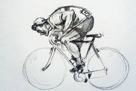 Schetsen Van Wielrenners Eenvoudig Maar Niet Simpel Racefietsblog Nl Fiets Tekening Fietskunst Fiets Illustratie