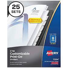 Set aside some effort to dissect the highlights of microsoft word to create the quirk toward making your digital wedding album simpler. Staples 8 Tab Template Download Staples Large Tab Insertable Dividers 8 Tabs Assorted Colours Staples Ca Index Tab Printing Tips And Instructions