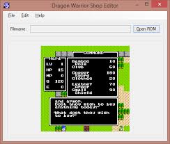 Don't combine any of the start with items codes the rest of the codes must be entered before you start the chapter. Romhacking Net Utilities Dragon Warrior Shop Editor