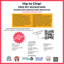 To be safest, we recommend that you register your pet's microchip both with the manufacturer's registry and with the found animals registry. Free Microchip Clinic Registration Required Snap San Diego