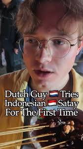 Dutch Guy 🇳🇱 Tries Indonesian 🇮🇩 Satay For The First Time #restaurant  #travel #bule #indonesia🇮🇩 #bandung #satay #makanan