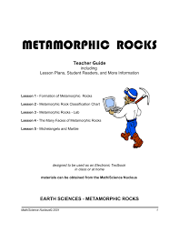 Metamorphic Rocks Math Science Nucleus