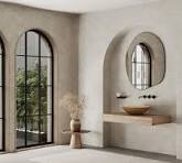 Maiken - Lavabo redondo de mármol - Travertino beige