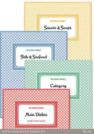 Recipe Book Binder Set Retro 1950s Style Printable Recipe Etsy Recipe Book Book Binder Custom Recipe