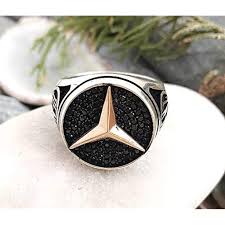 Handgefertigter 925er Sterlingsilber Mercedes Benz Mit Damen Ring Aus Weissen Zirkonsteinen Han Mens Handmade Jewelry Mens Jewelry Bracelet Men S Jewelry Rings