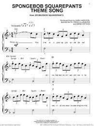Harrison Spongebob Squarepants Theme Song Sheet Music For Piano Solo Big Note Book Sheet Music Theme Song Song Sheet