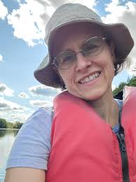 Meeting new friend while canoe fishing