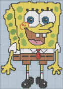 60w x 64h design area: Sponge Bob Themed Cross Stitch Patterns