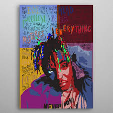 Xxxtentacion Juice Wrld Where Did U Go Ocean Mix Juice Wrld Posters Rapper Pop Art Poster Print Metal Posters Displate Poster Prints Rapper Art Posters Art Prints