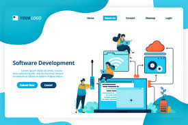 Download Landing Page Of Software Development Graphic By Setiawanarief111 Creative Fabrica SVG Cut Files