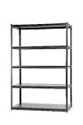 Adjustable 5-Shelf Steel Metal & Wood Storage Rack / Shelving Unit, 48 x 24 x 72-in Mastercraft