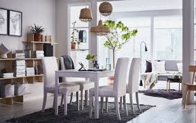 Combine Upholstered Henriksdal Chairs With The Ekedalen Extendable Table In White And Enjoy Comfortab Dining Room Furniture Dining Room Sets Dining Room Design