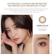 Giảm giá Lens nâu cho cô dâu, dự tiệc không khô mắt dùng 30 ngày màu nâu  cam ann solo ann365 hàn quốc