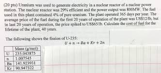Since the late 1950s, uranium has been increasingly used as a nuclear fuel for nuclear power generation. Solved Uranium Was Used To Generate Electricity In A Nucl Chegg Com