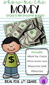 Pay Day Show Me The Money Gross Income And Net Income Teks 5 10b Google Classroom Activities Income Net Income