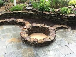 Looking for a deck, porch, or patio builder in frederick, md? Pond And Firepit In Frederick Md Backyard Landscaping Backyard Landscaping Designs Ponds Backyard