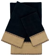 Beautiful monogram for bath towel sets. In Stock Sherry Kline Frontier Black 3 Piece Embellished Towel Set Traditional Bath Towels By Sherry Kline Austin Horn Classics Houzz